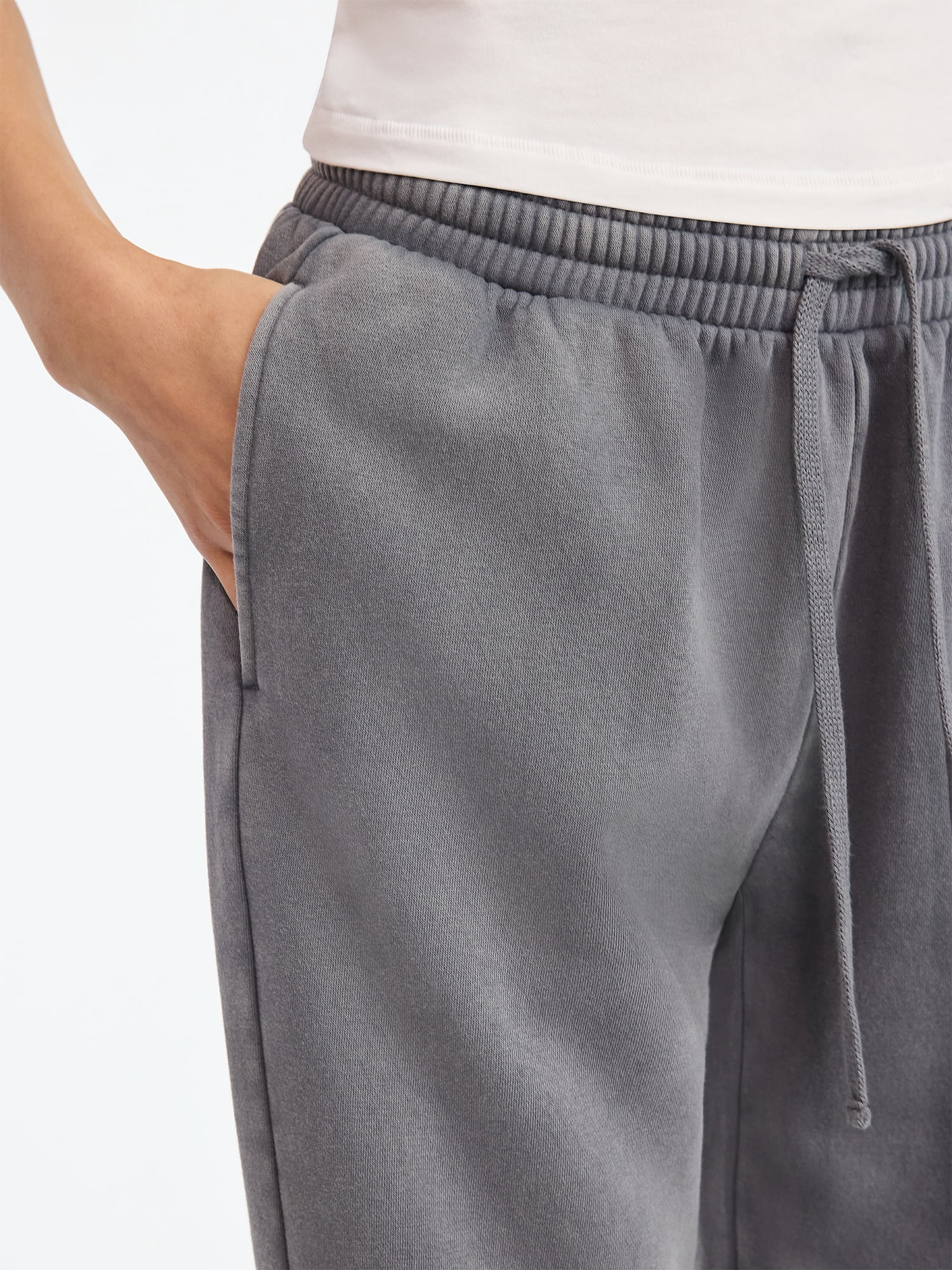Scoop Women’s and Women's Plus Mineral Washed Fleece Flare Leg Sweatpants, Sizes XS-4X