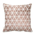 thumbnail image 1 of BOSDECO Modern Faux Rose Gold Foil Triangles Pattern Pillowcase Cover 18x18 inch, 1 of 1