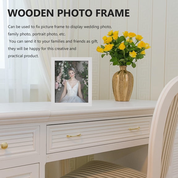 BESTYASH Clear Picture Frame Display Photos Wood Frame for Bedroom 1Set