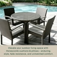 thumbnail image 3 of Cabana Stripe Stone Grey Premium Dining Seat Cushion (2-Pack), 3 of 8
