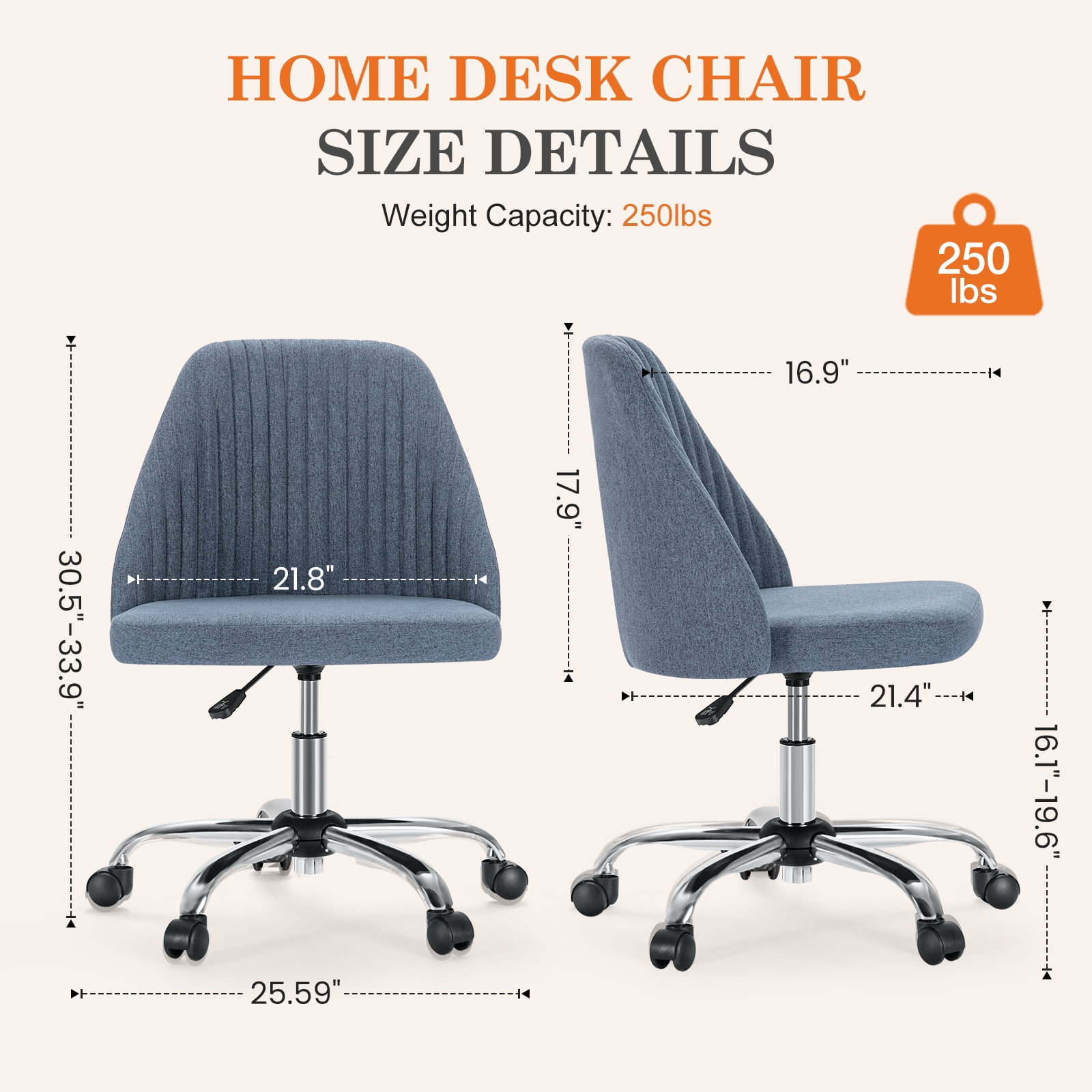 MAYEERTY Ergonomic Office Chair, High Back Adjustable Computer Desk Chair with Lumbar Support, 275lb, Black