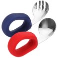 thumbnail image 1 of 1 juego de cuchara y tenedor para niños pequeños, vajilla para niños, utensilio para comer para el hogar., 1 of 6