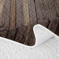 thumbnail image 5 of Erosebridal Brown Vintage Farmhouse Quilt Full for Women Men, Rustic Wooden Plank Full Bedspread Sets,, 3 Pieces, 5 of 7