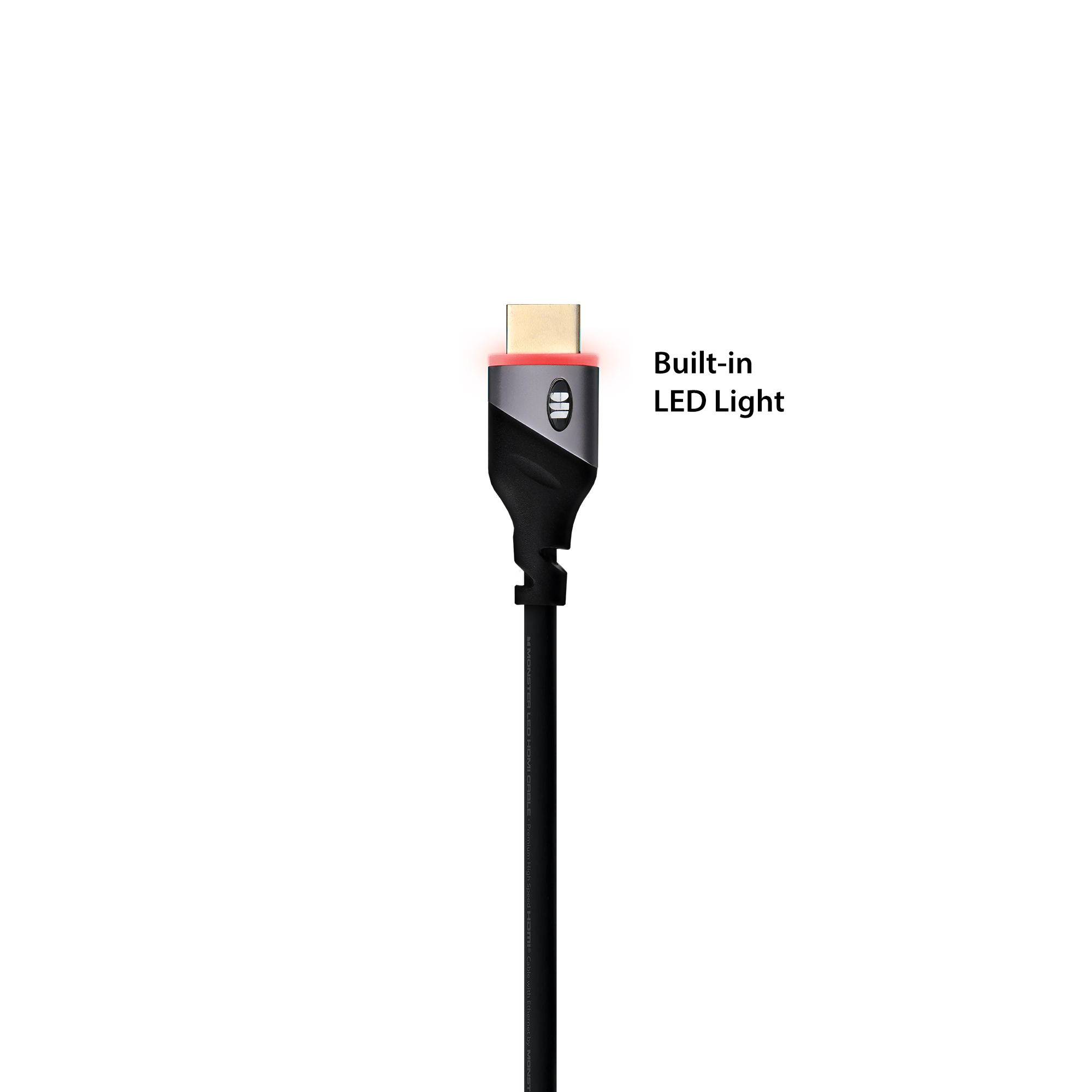 Monster LED HDMI Cable, 6 Feet, Red Light photo 5