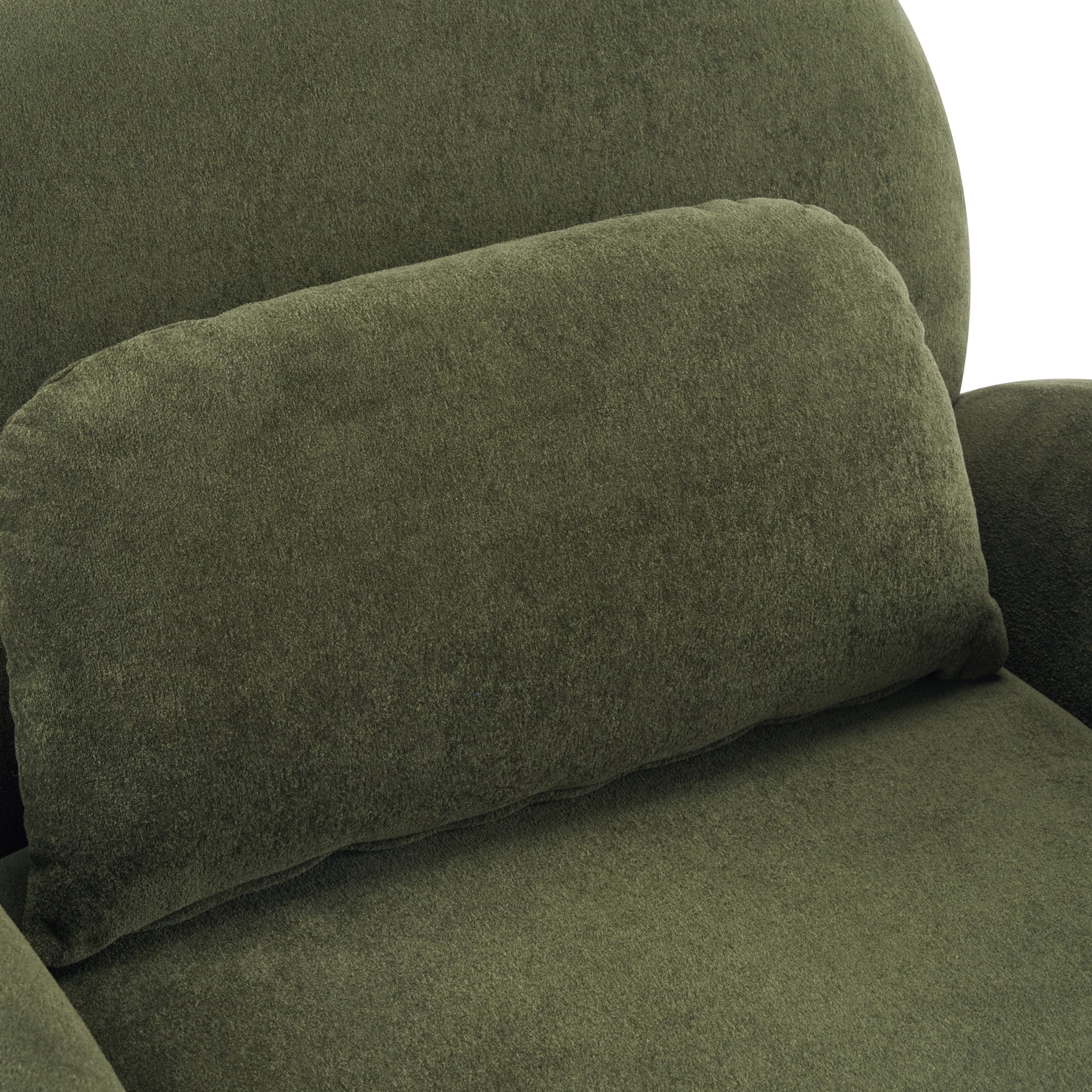 Christopher Knight Home 35" Modern Velvet Accent Armchair with Lumbar Pillow, Rubberwood Legs, Olive Green, Set of 2