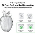 thumbnail image 4 of 808fc Multiple Wireless Earphones Heart Drop-Proof Case with Carabiner, Transparent, 4 of 9