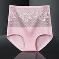 thumbnail image 2 of Diufon Cotton Panties for Women Solid Color Full Coverage Brief Elastic High Waist Underpants, 2 of 3