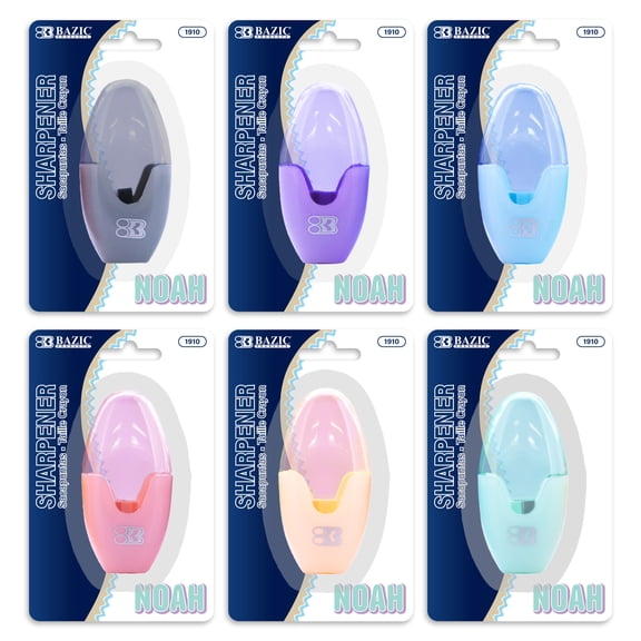 BAZIC Noah Sharpener w/ Receptacle, 24-Pack