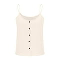 thumbnail image 3 of Women Summer Cotton Linen Tank Tops Casual V Neck Strappy Loose Beach Vacation Sleeveless Shirts Blouses, 3 of 5