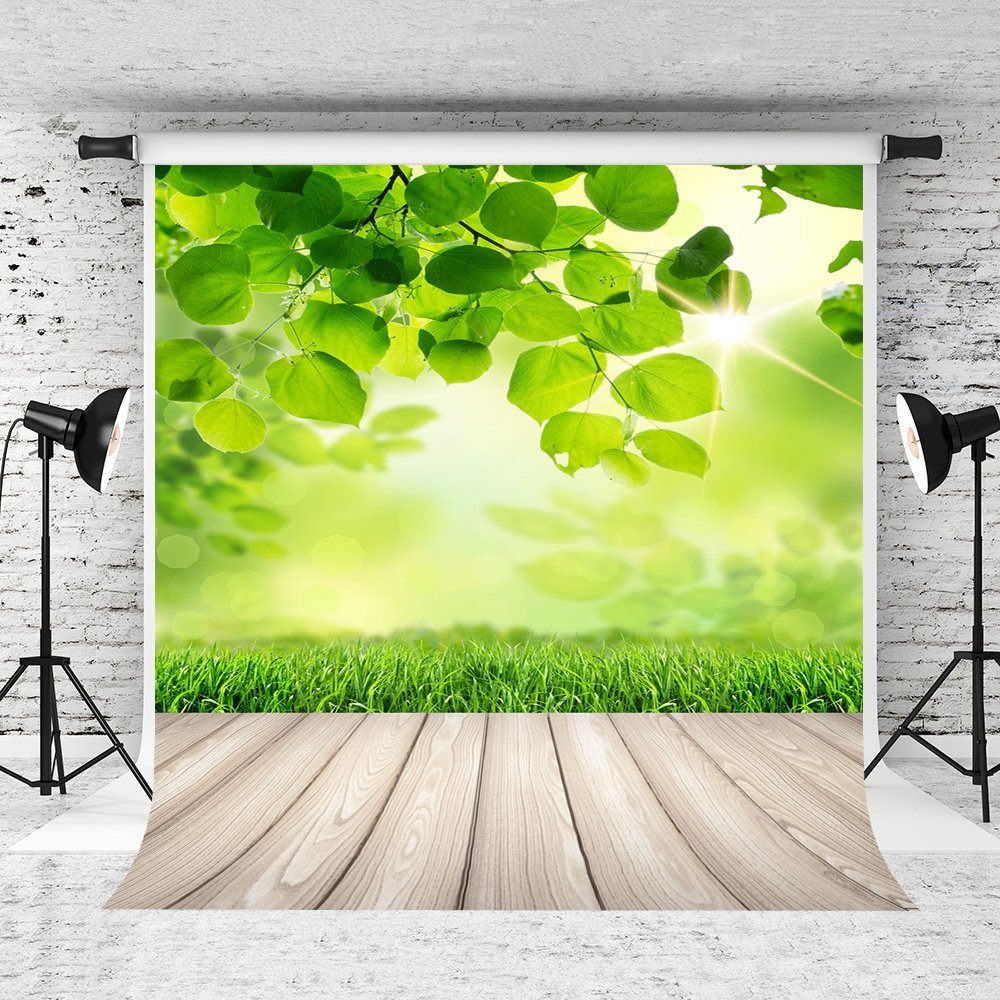 HelloDecor Polyester Fabric 5x7ft Spring Scenery Photography Backdrop