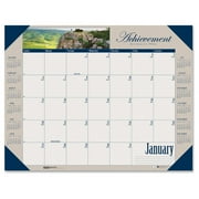 House Of Doolittle Earthscapes Motivational Desk Pad Calendar - Monthly - 22" X 17" - 1 Year - January 2016 Till December 2016 - 1 Month Single Page Layout - Leatherette, Paper (hod-175)
