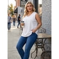 thumbnail image 3 of Oryer Womens Plus Size Tank Tops Loose Fit Tunic Blouses Sleeveless Tops, 3 of 7