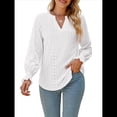 thumbnail image 2 of Camisa Informal de Larga con Cuello en V para Mujer XXL, 2 of 10