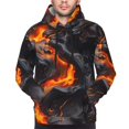 thumbnail image 2 of Bingfone Molten Lava Abstract Flow Men's Drawstring Hoodie Long Sleeve Pocket Sweatshirts-3X-Large, 2 of 6