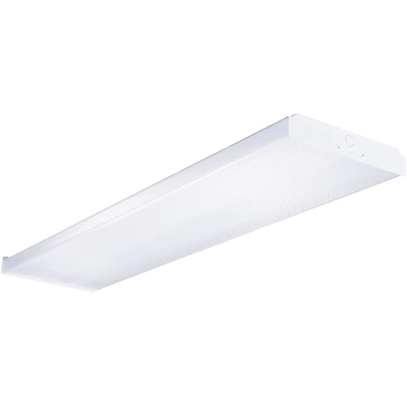Eaton Lighting 4 Ft T8 Wraparound Light Fixture WN232R - 2 Lamp, White, Residential