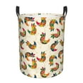 thumbnail image 6 of Lsque Boho Chicken pattern Laundry Hamper Basket, Tall Woven Rope Hamper Basket for Clothes, Lightweight Storage Basket, Collapsible Waterproof-Small, 6 of 8