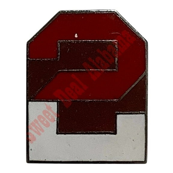 2nd Army DUI Hat, Lapel, Vest, Brooch Novelty Collectible Pin 3/4"H x 5/8"W