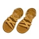 thumbnail image 2 of Sandalias con suela de tendón Sandalias de playa de verano Sandalias planas informales suaves con correa elástica para mujer Marrón 38 Tamaño, 2 of 8