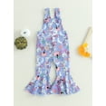 thumbnail image 3 of Hirigin Toddler Baby Girl Halloween Outfit Pumpkin Ghost Suspender Romper Jumpsuit Overalls Bell Bottom Pants Fall Clothes, 3 of 8