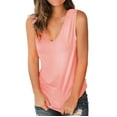 thumbnail image 3 of MITCOWBOY Hauts pour Femmes, Débardeur Décontracté Sans Manches Col en V, Chemises Amples, Pull-Over, Chemises pour Femmes, Chemises Roses pour Femmes, Rose m (Liquidation), 3 of 9