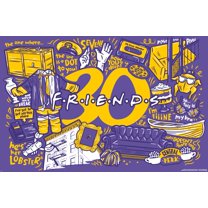 Friends 30th - Purple Wall Poster, 22.375" x 34"