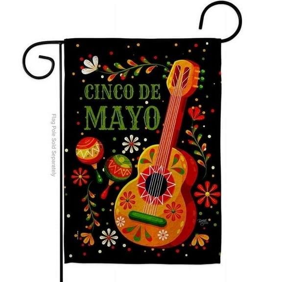 Breeze Decor G165224-BO Celebrate Cinco De Mayo Summertime 13 x 18.5 in. Double-Sided Decorative Vertical Garden Flags for House Decoration Banner Yard Gift
