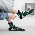 thumbnail image 2 of Rateoe Flying Swans Pattern Quarter Crew Socks,Toe Seamed Ankle Socks,Cotton Cushioned Breathable Athletic Crew Sports Socks, 2 of 7