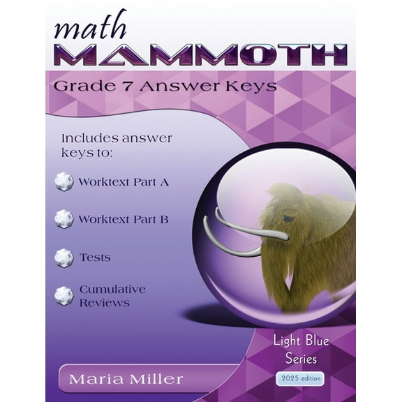 Math Mammoth Grade 7 Answer Keys, (Paperback)