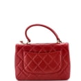 thumbnail image 3 of Pre-Owned Trendy CC Top Handle Bag Quilted Lambskin Small By Rebag, 3 of 7