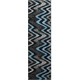thumbnail image 2 of Handcraft Rugs Gray / Silver / Black / Abstract Area Rug Modern Contemporary Zigzag Crisscross Wave Design, 2 of 7