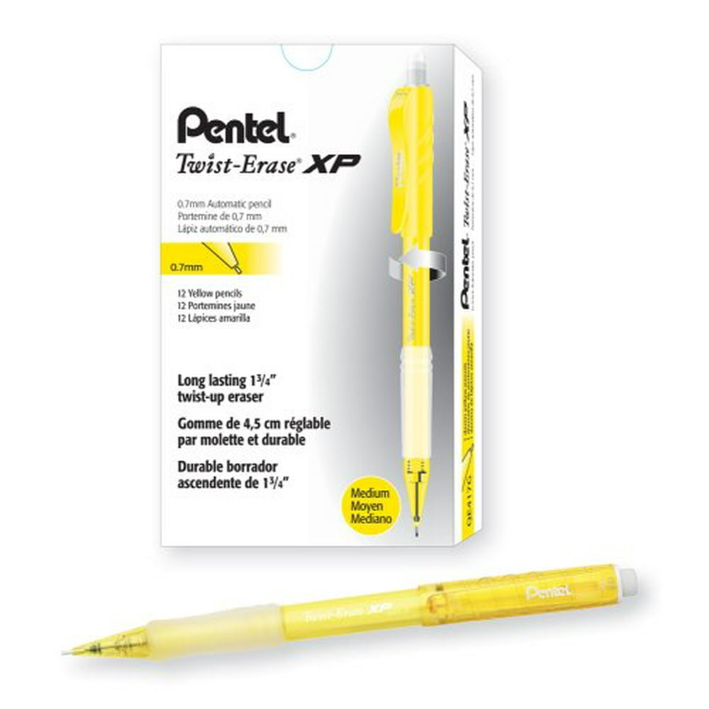 Pentel Twist Erase EXPRESS Automatic Pencil, 0.7mm Lead Size, Yellow
