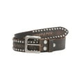 thumbnail image 3 of Snap On 1 1/2" Soft Hand Vintage Cowhide Full Grain Leather Rivet Studded Casual Belt, 3 of 3