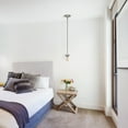 thumbnail image 6 of 5.75" Essential Modern Farmhouse Adjustable 1-Light Cylindrical Clear Glass Hanging Ceiling Pendant, Brushed Nickel, 6 of 8