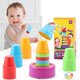thumbnail image 2 of Stackable Cups Game Set Different Colors Speed Training Early Educational Baby Cups Toy 6616, 2 of 5