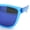 Blue - Blue Mirror, variant on Polarized Mens Kush Color Mirror Pop Sport Horn Rim Sunglasses [Black - Orange Mirror]
