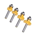 thumbnail image 2 of 4-Piece Woodworking Router Bit Set with 1/4" Shank for Smooth Edge Trimming - Ideal for DIY Projects on Plywood, Hardwood & Softwood (Includes Storage Boxes), 2 of 6