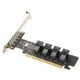 thumbnail image 1 of Tarjeta adaptadora PCIE a U.2 Tarjeta de expansión dividida PCIE X16 a 4 puertos U.2 NVME SFF8643 SFF8639 con indicador LED, 1 of 12