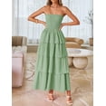 thumbnail image 2 of Vestido largo ZESICA Summer 2025 sin tirantes con hombros descubiertos para mujer, 2 of 9
