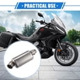 thumbnail image 2 of Kit de escape de silenciador de motocicleta de 12.20" de longitud, 1.50" de ID, 3.11" de OD, silenciador deslizante en tono plateado mate, 2 of 7