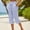 Light Blue women plus size capri pants a1, variant on Cagogo Women Plus Size Capri Pants Elastic Waist Casual Loose Three Fourth Length Pants with Pockets Summer Vacation Beach Lounge Drawstring Capris Trousers, Purple M