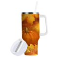 thumbnail image 2 of Stainless Steel Tumbler with Straw and Handle, Double Wall Insulated Tumblers, Pumpkins and Leaves, 2 of 9