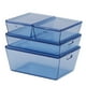 thumbnail image 1 of Caja de almacenamiento apilable en miniatura de 4 piezas para modelos cotnainer con pantalla de 1: 6 - Blue_Acrylic Acrílico_azul Hugo contenedor de casa de muñecas, 1 of 3