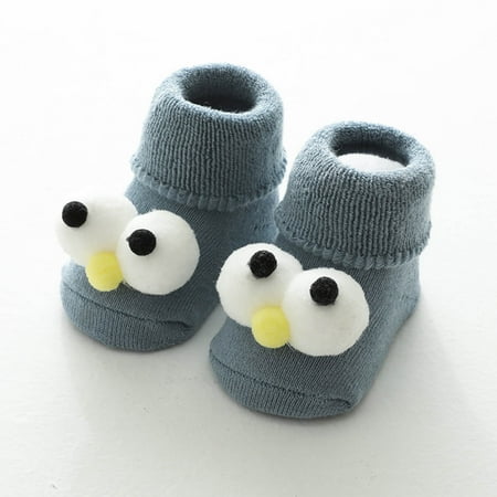 

jsqnanchi 1 Pair Cute Baby Socks Winter Thickening Anti Slip Newborn Floor Socks