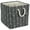 Black, variant on DII Polyester Container with Handles, Herringbone Storage Bin, Small Square, Off White