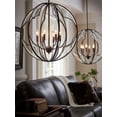 thumbnail image 4 of 1 Light Vintage Farmhouse Large Pendant Light Light with Fresnel Lens Glass-Polished Nickel Finish Bailey Street Home 147-Bel-551522, 4 of 6