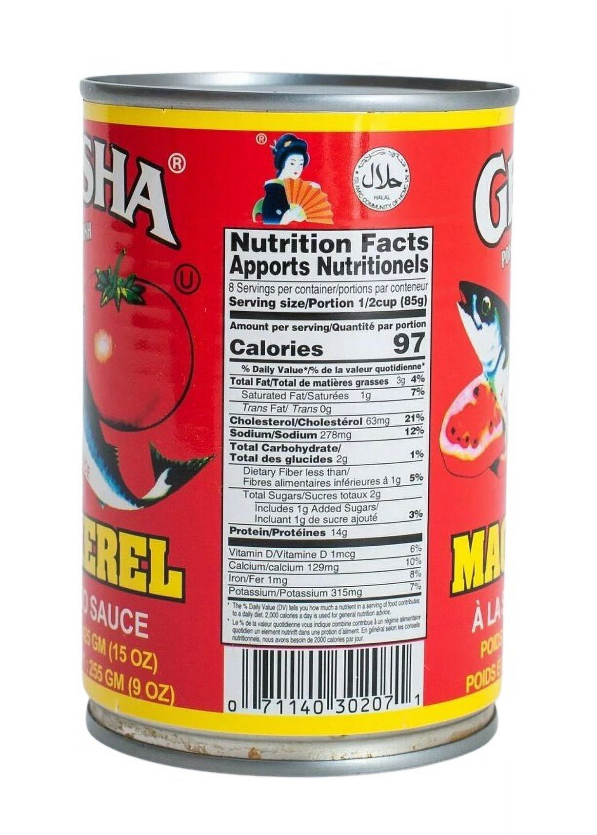 Geisha Mackerel in Tomato Sauce 425 GM / 15oz. - Red (Pack of 3)
