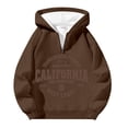 thumbnail image 5 of California San Francisco West Coast Quarter Zip Pullover Men Long Sleeve Graphic Hooded Sweatshirt Mens Hoodie Streetwear, 5 of 5