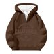 thumbnail image 3 of WILLBEST Sudadera con Capucha para Hombre, con Cremallera De Un Cuarto y Estampado De Letras, Cómoda y Informal, Interior Suave para Uso Diario XXGrande, 3 of 3
