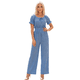 thumbnail image 1 of Jumpsuit Mujer Manga Corta, Ajuste Cómodo y Pierna Amplia, Look Moderno y Versátil, 1 of 5