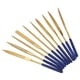 thumbnail image 1 of Juego de limas de aguja de diamante, 10 piezas de limas de diamante, limas chapadas en titanio dorado, kit de lima de aguja, diseño elevado, 1 of 14